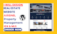 design real estate website vacation rental airbnb property management website