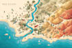 design a custom vector map illustration, unique to you