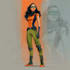 illustrate superhero characters with dynamic action poses