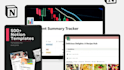 notion template, notion planner for business, life, digital notion dashboad