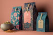 design a creative food product packaging, pouch, box design