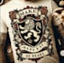 make retro shield lion coat of arms logo