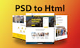 convert figma to html, xd to html, psd to html responsive bootstrap 5