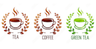 design coffee, tea, green tea logo for your brand