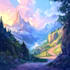 create stunning fantasy landscape, background illustration