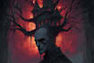 illustrate dark fantasy, game, oc, mythical creatures