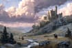 draw anime and concept art landscape background