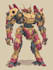 make amazing character mecha robot illustration
