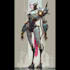 draw sci fi cyberpunk, comic robot characters