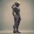 do  cyberpunk, sci fi, robot, mecha character concept art