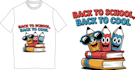 create fun back to school cartoon illustrations for kids