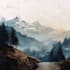 draw a watercolor landscape illustration