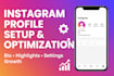 setup and optimize your instagram profile professionally