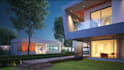 render exterior building, house design, sketchup model, 3d realistic rendering