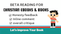 beta read christian books and ebooks, fiction and nonfiction, beta reader