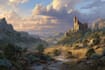 make a fantasy landscape illustration