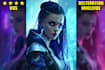 illustrate you as a cyberpunk style character
