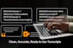 transcribe podcast interview and meeting audio to text fast