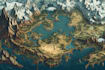 make fantasy map illustration for dnd, novels