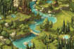 do fantasy map illustration for dnd, novels