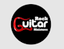 do unique wonderful line art guitar logo