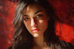 do hand draw realistic digital oil painting portrait