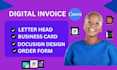 create business documents like digital invoices letter head order form