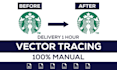 vectorize low quality pixelated logo to high resolution