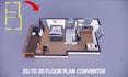 create a 3d floor plan with texture and furniture