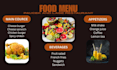 modern, stylish restaurant menu design