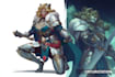 draw anime and game style characters art
