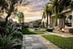 design luxury 3d backyard landscape with pool, patio and garden