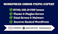 fix wordpress, woocommerce, plugin, and theme errors