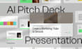 create modern startup pitch deck design with visual and market research