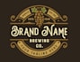 design professional hipster badge brewery logo