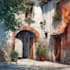 draw original watercolor landscape or architecture art