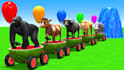 create 3d crossing fountain cartoon and paint animals games