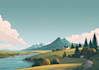 create stunning flat landscape illustrations for web, print
