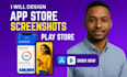 design app screenshots for app store and play store