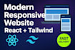 create a modern responsive business website using react and tailwind CSS