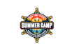 design a modern creative children camping adventure logo