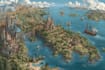 make a fantasy map illustration
