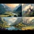illustrate environments, landscapes, board game, concept art