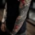 create sleeve tattoo design in geometric style