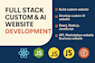 build develop custom ai website react node js javascript full stack developer