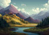 create stunning flat landscape illustrations