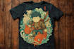 create retro cartoon illustration design for tshirt