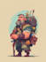 draw 2d game character illustration