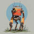 draw amazing character mecha robot illustration