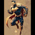 shape black and white comic superhero character line art
